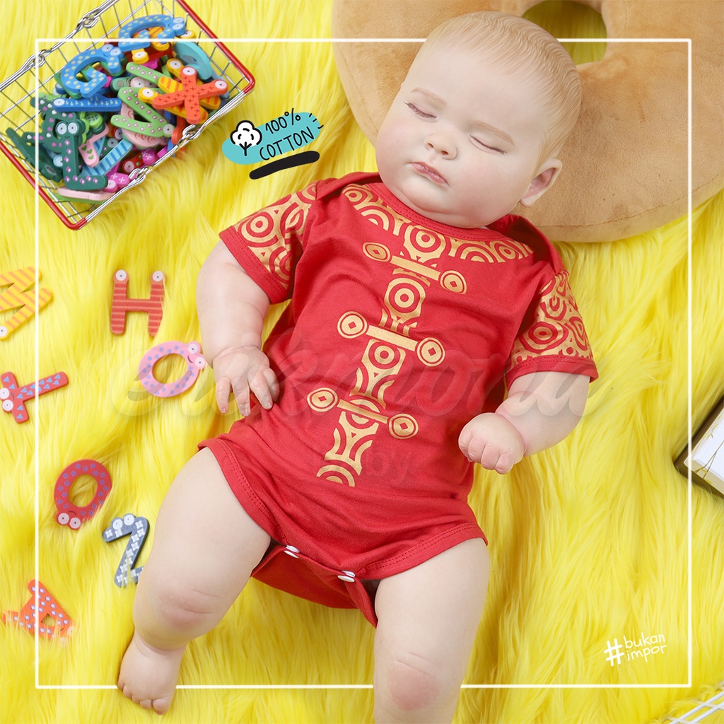 Ermon Baby - Jumper Bayi Laki Laki Perempuan Jumper Baby Cowok Cewek Lucu Model Qibao Imlek Usia 0 - 12 Bulan