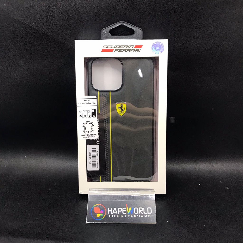 PREMIUM CASE SCUDERIA FERRARI LTR DBS LN IPHONE 13 PRO MAX GREY-PREMIUM