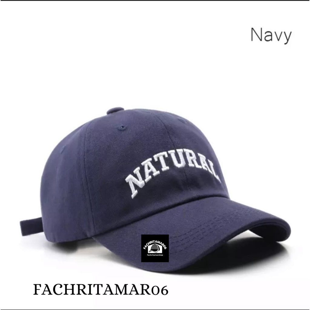 Baseball cap : NATURAL - Topi Baseball Topi Golf Topi Pria Topi Wanita