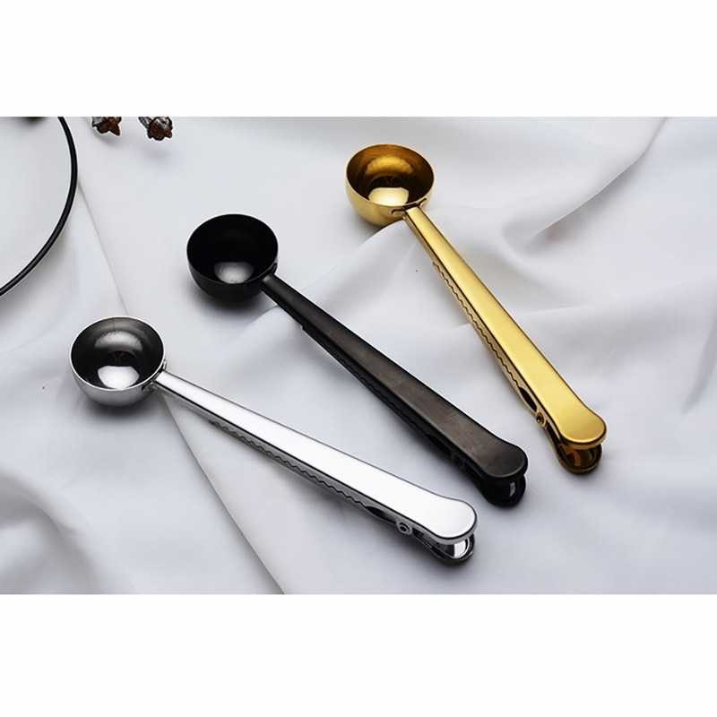 Terbaru ! Urijk Sendok Takar Kopi Teh Measuring Spoon Stainless Steel with Clip