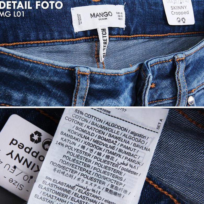 Celana High Waist Skinny Jeans / Denim Wanita - MANGO  - Original Sisa Ekspor/Pabrik