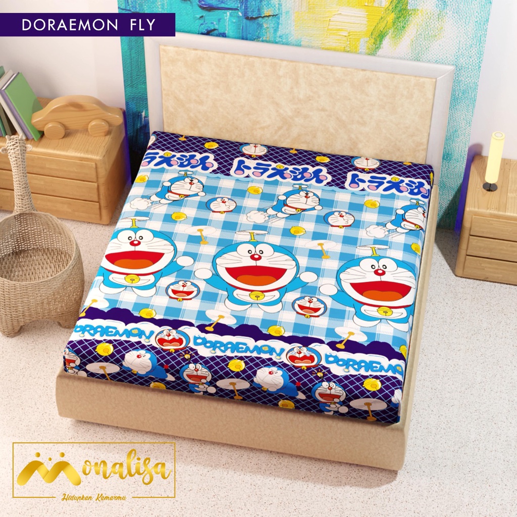 SPREI WATERPROOF MONALISA MOTIF KARAKTER UKURAN 180X200,160x200-8