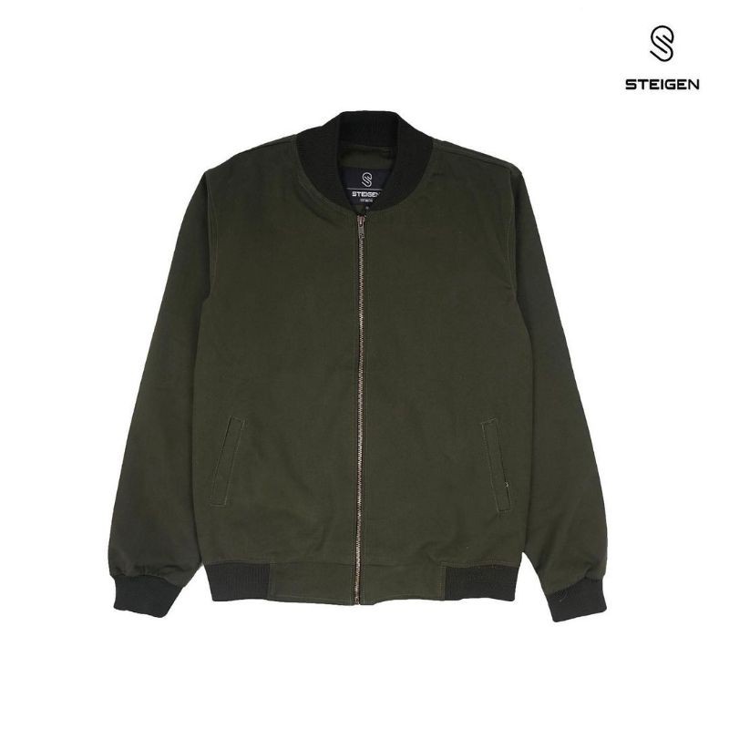 BOMBER JACKET OSLO SUEDING STEIGEN ORIGINAL JAKET BOMBER PRIA COWOK-Green
