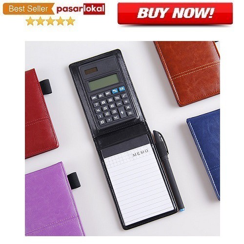 

Buku Catatan Binder Note Cover Kulit Kalkulator Black