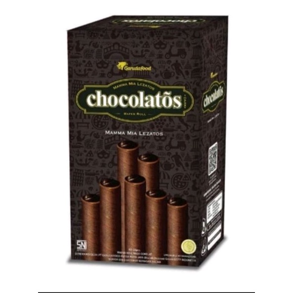 

0Gery Chocolatos Wafer Roll Dark Chocolate Coklat Isi 20 Pcs 20Pcs 16gram 16 gram