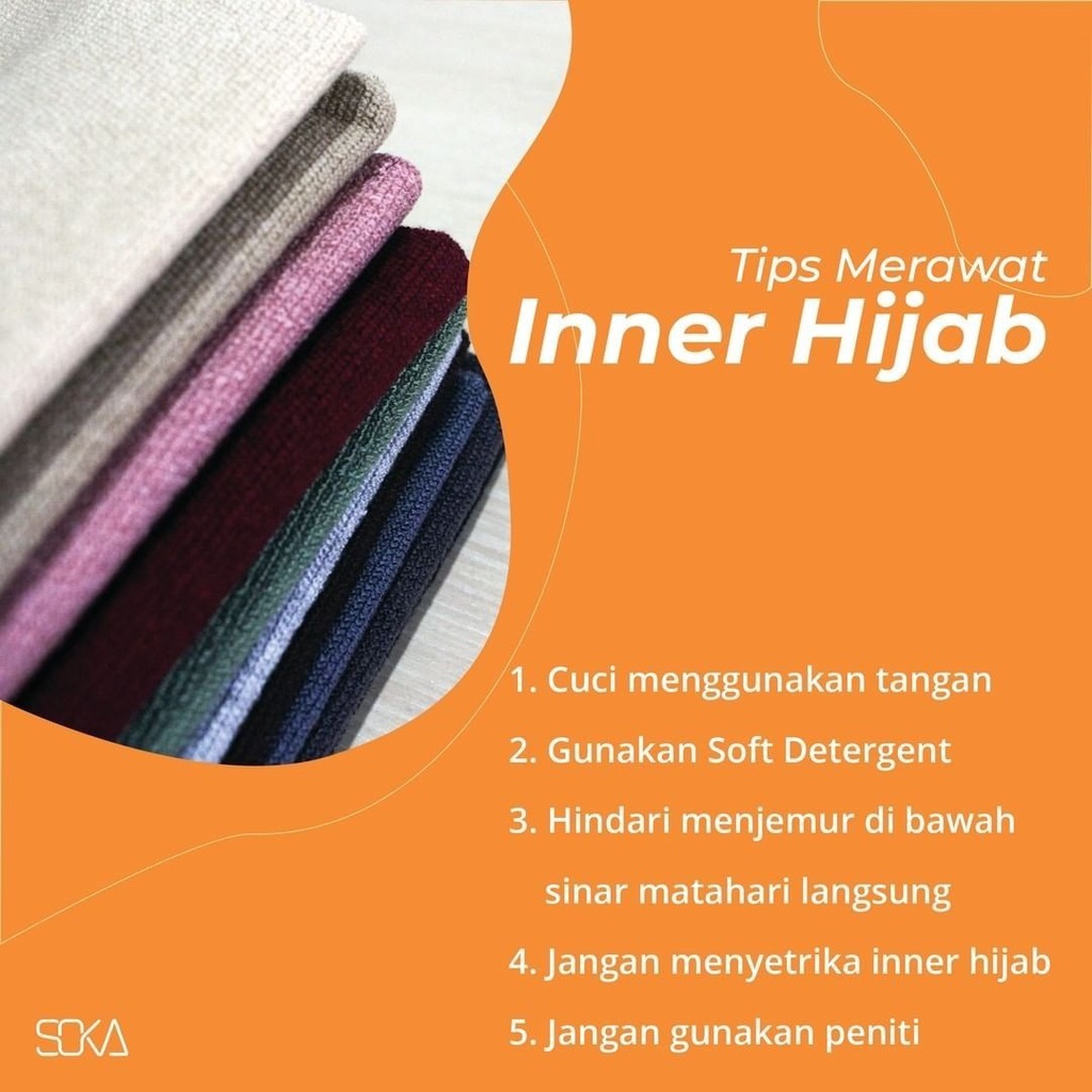 Ciput Bandana Rajut Inner Basic Original SOKA | Inner Hijab Allsize