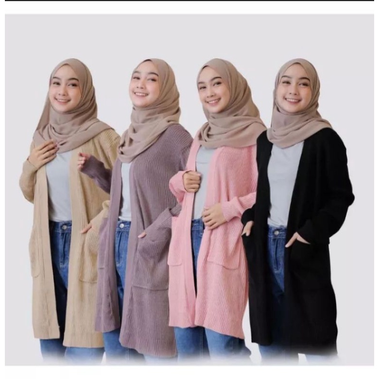 Baju rajut long cardy/Belle cardy#surabaya