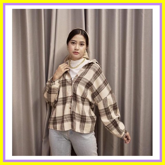 Flanel Oversize Keren Wanita Terlaris  Atasan Kemeja Oversize Kemeja Flanel Flanel Cewek Oversize Fl
