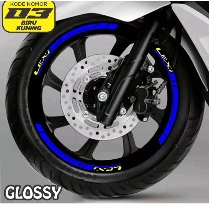 Stiker Lis Velg Motor All Yamaha Lexi Cutting Sticker Pelk