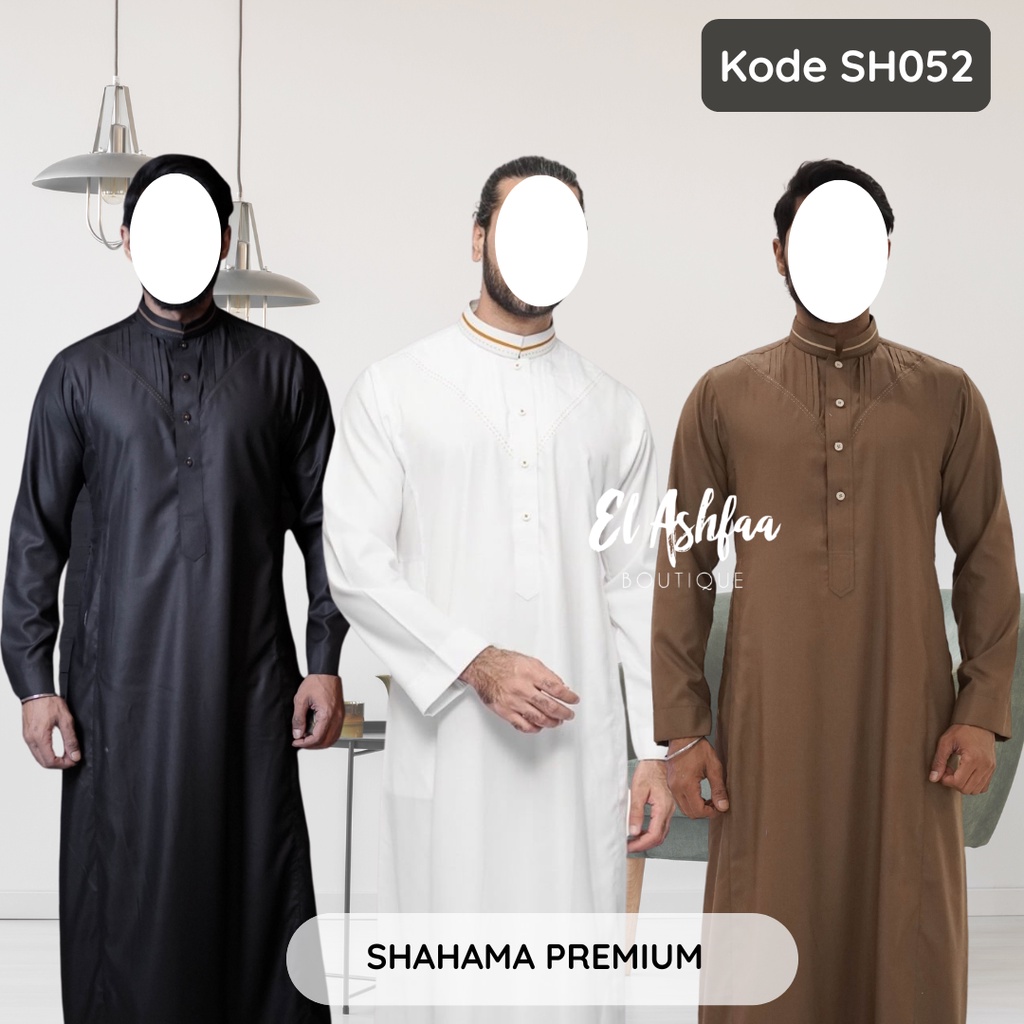 Jubah Saudi | Gamis Pria | Shahama Kombinasi Warna Manset  SH052 - El Ashfaa Boutique