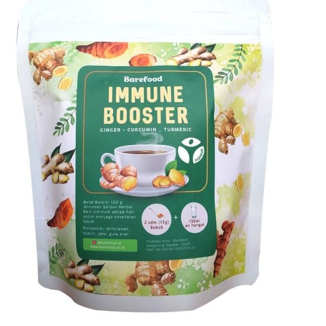 

Bagus Barefood Immune Booster 150gr - Jamu Sehat - Minuman Jahe Temulawak Kunyit Gula Aren - Tradisi