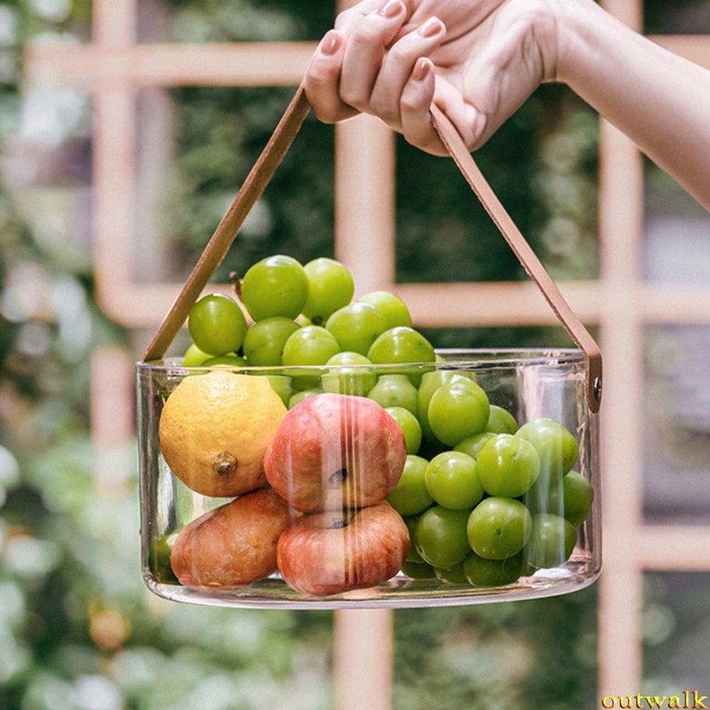 Keranjang Penyimpanan Buah / Cola / Wine / Sampanye / Bir Bahan Pet Transparan Portabel Untuk Rumah Tangga