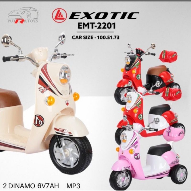 Mainan Anak Motor Aki Exotic 2201 Scoopy