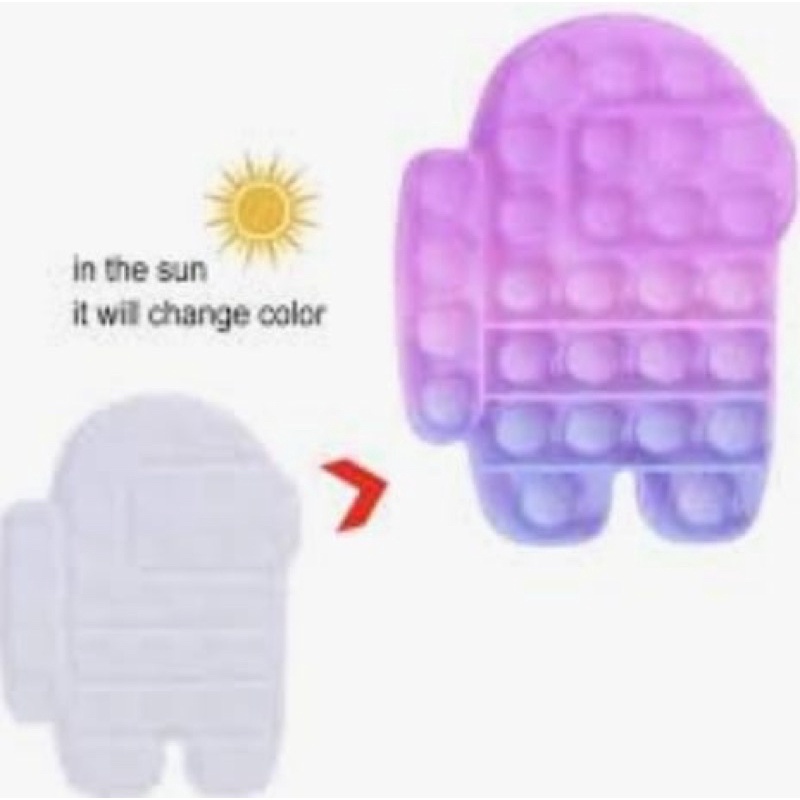 (FREE KELERENG) POP IT RAINBOW MURAH POP IT RAINBOW-Among uv