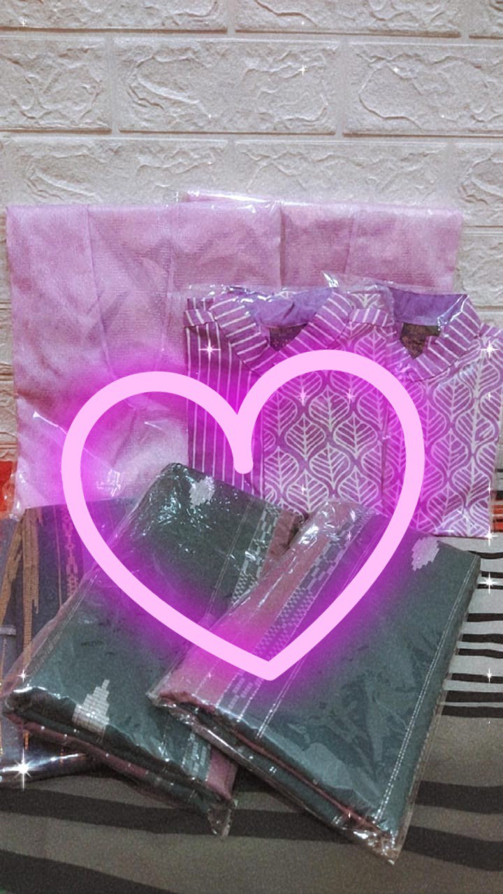 Kemeja Batik Anak By Little Malik Batik, Garutan Kombinasi Warna Ungu