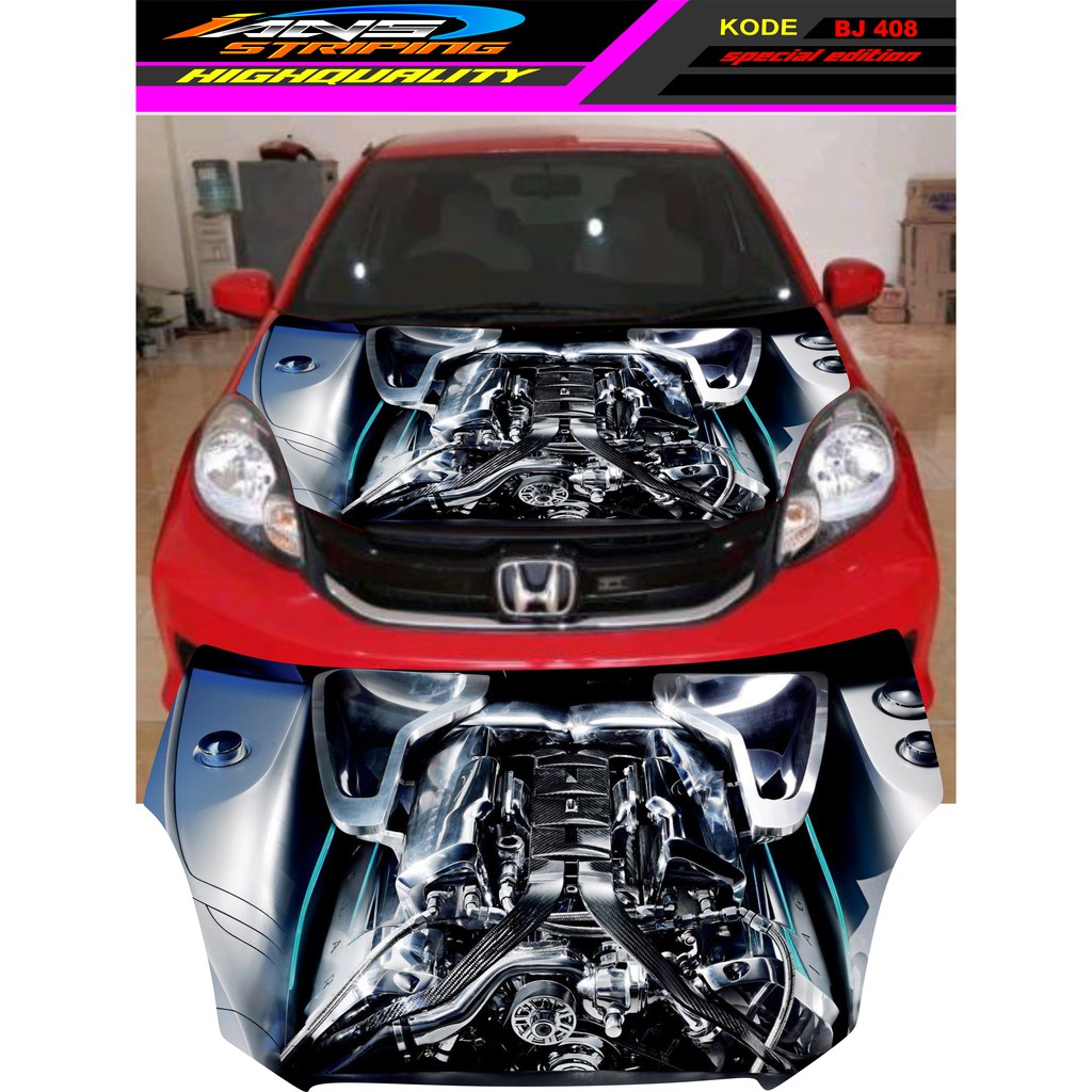 DECAL STICKER MOBIL / STCIKER KAP MOBIL BRIO, AGYA, JAZZ, AVANZA, INOVA / DECAL STIKER CUP KAP MOBIL