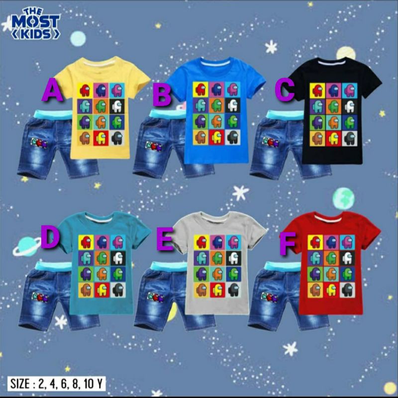 2-10T Setelan Among Us by The Most Kids / Setelan Anak Cowok Most Kids