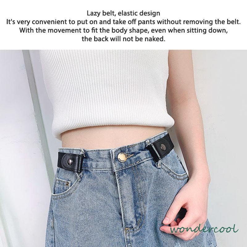 Cod Hiasan Bebas Lubang /Ikat Pinggang Wanita Ring Belt Match Sabuk All-Match Elastis Tanpa Tanda Fashion-Won