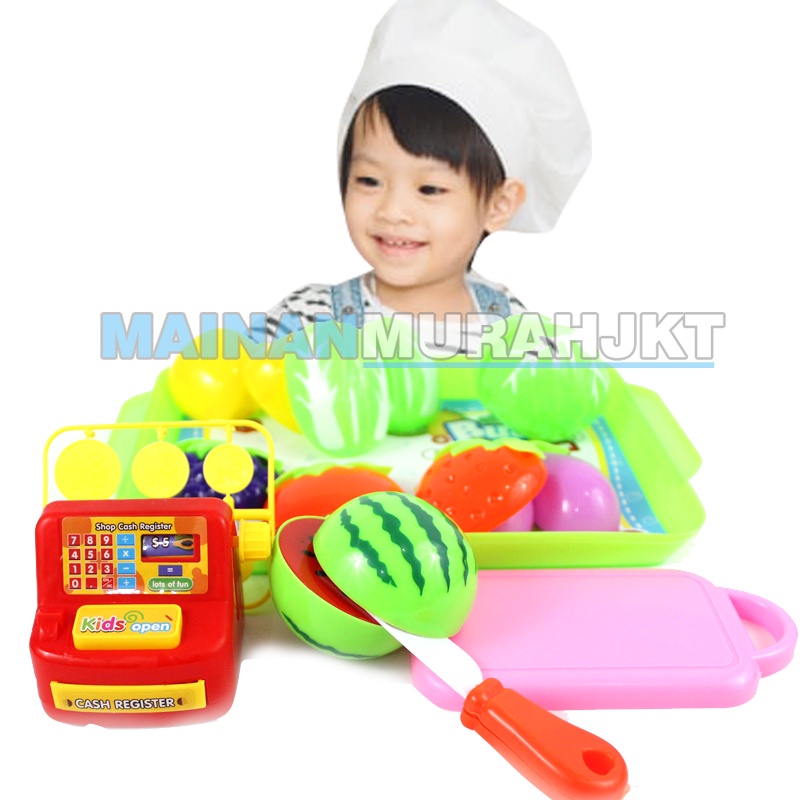 MAINANKEI ANAK MURAH  BUAH DAN SAYUR MF06 SET KASIR BUAH SAYUR POTONGAN MAINAN ANAK PEREMPUAN