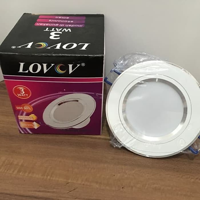 Panel Down Light 3W LOVOV 3inch Downlight LED Cahaya Kuning