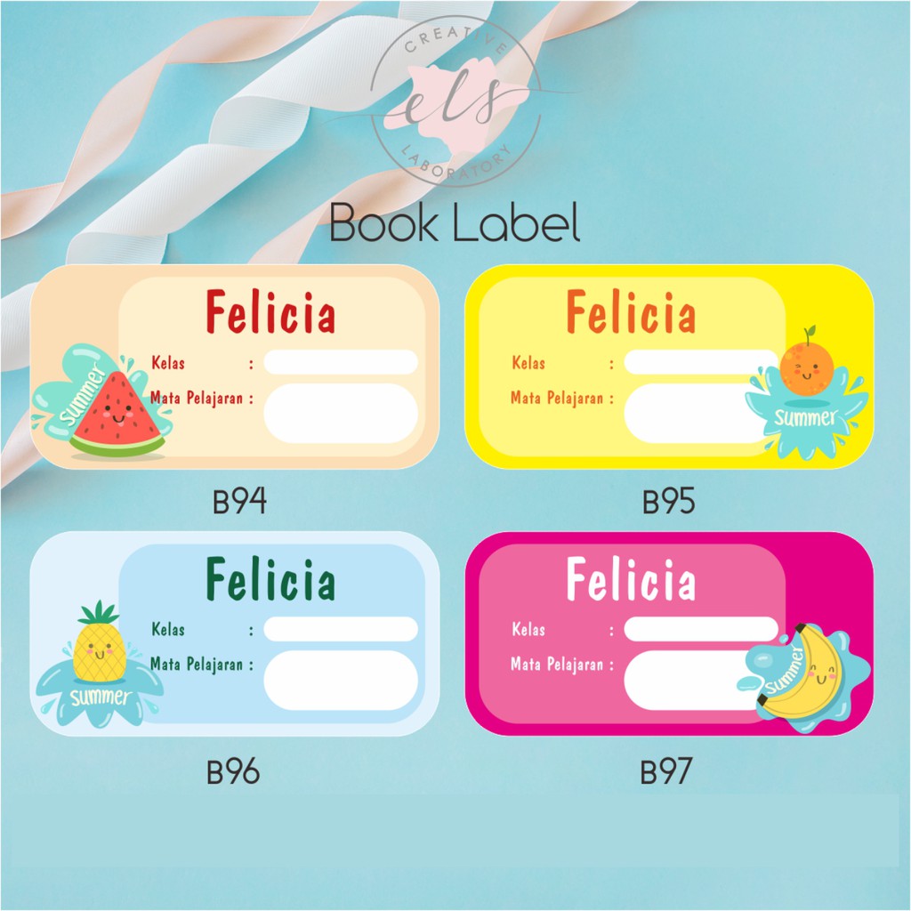

stiker label buku custom waterproof anti air