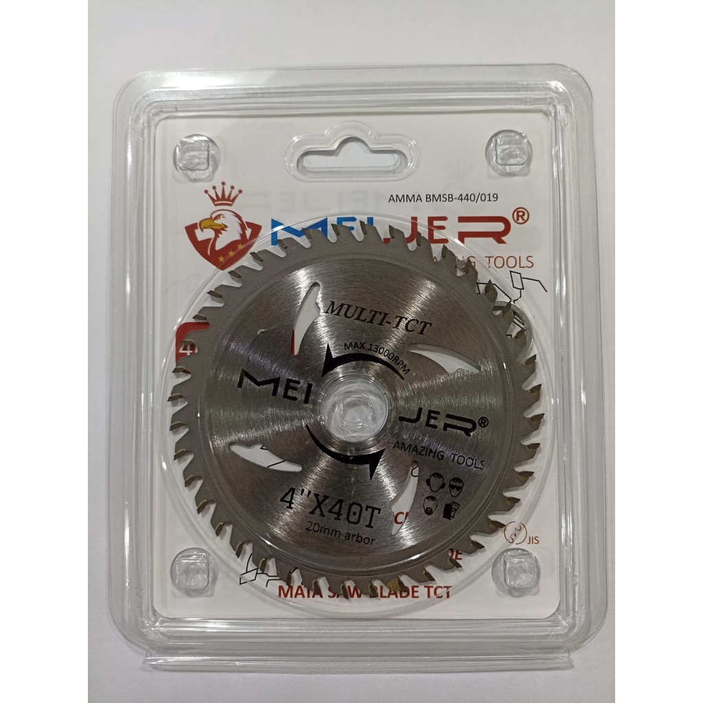 MEIGER TCT 4 x 40T Mata Potong Kayu Gergaji Circle Circular Saw Blade 4 x 40t