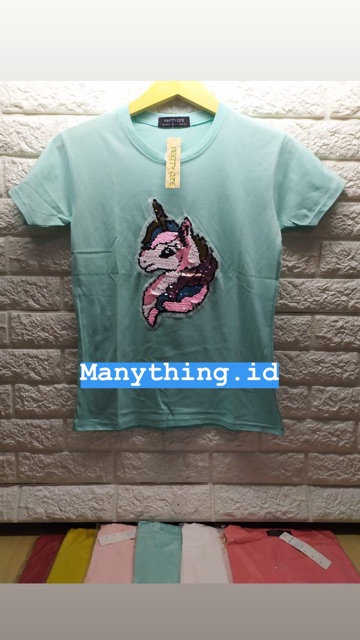 PROMO LIVE 100rb = 3pcs Kaos usap cewek unicorn premium quality