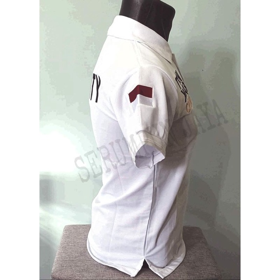 KAOS TBC SECURITY PUTIH LOGO KUNING - KAOS KERAH TBC SECURITY PUTIH FULL BORDIR