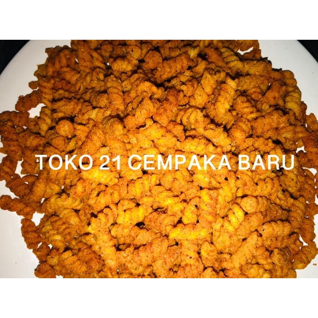 

Bella Belli Makaroni Spiral Goreng Pedas 1 Ball Makroni Spiral Ulir Pedes Kiloan