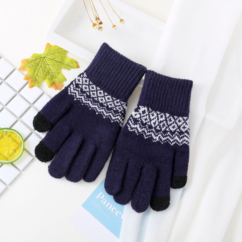 Sarung Tangan Gunung Bahan Wool Plush Velvet Winter Gloves