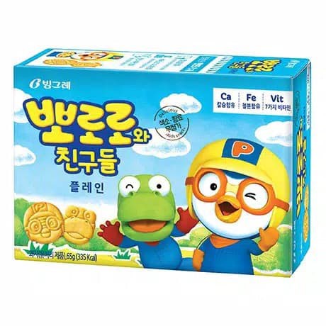 

Binggrae Pororo and Friends Biscuit 65g PLAIN