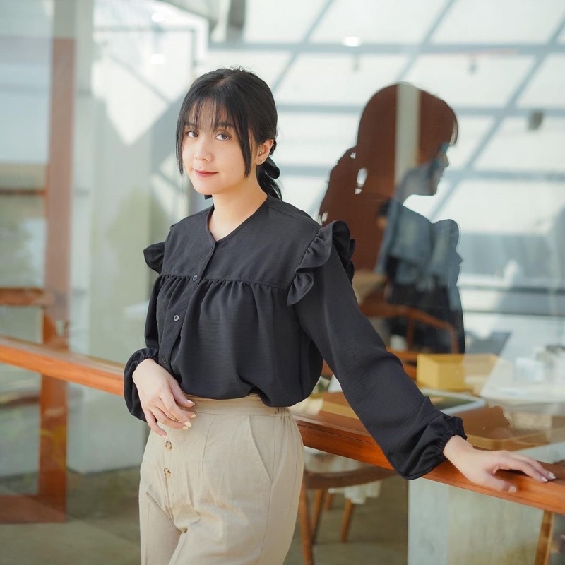 blouse kancing rempel ld 90cm, ld 100cm, ld 110cm, ld 120cm