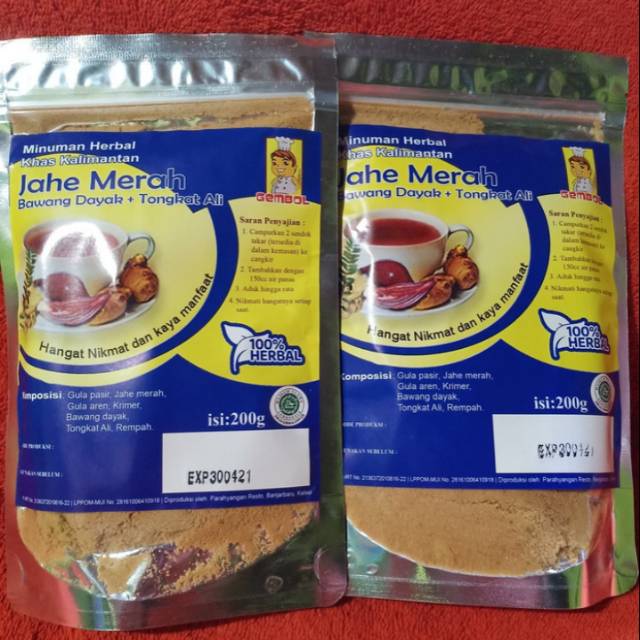 

Minuman sehat. Jahe merah . Bawang Dayak . Tongkat Ali