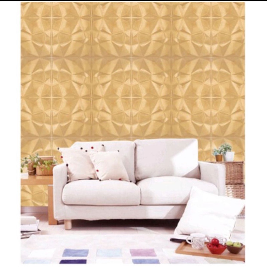 WALLPAPER 3D MOTIF DIAMOND 70X70CM TEBAL 5MM