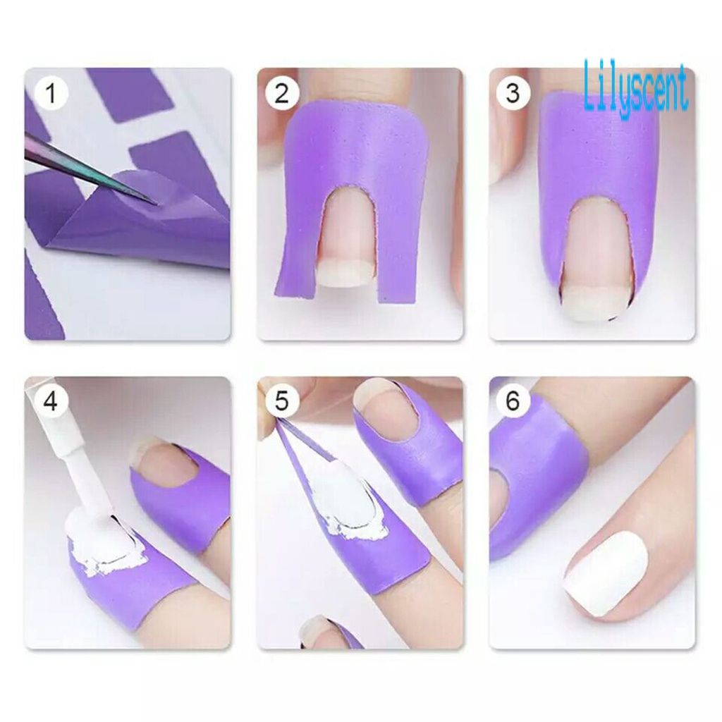 Lily Tape Peel Off Bentuk U Anti Tumpah Sekali Pakai Untuk Pelindung Kutek Wanita