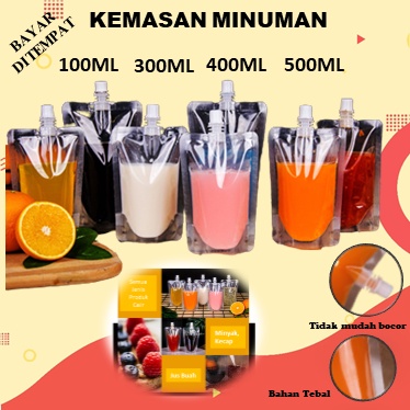 standing pouch spouthpack plastik kemasan cairan minuman minyak - 400ml
