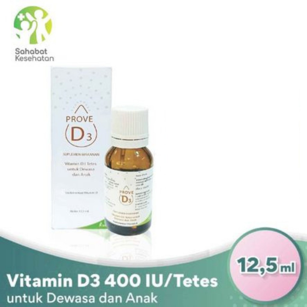 Prove D3 Drop - Vitamin D3 400 IU Tetes 12.5 ml untuk Dewasa dan Anak