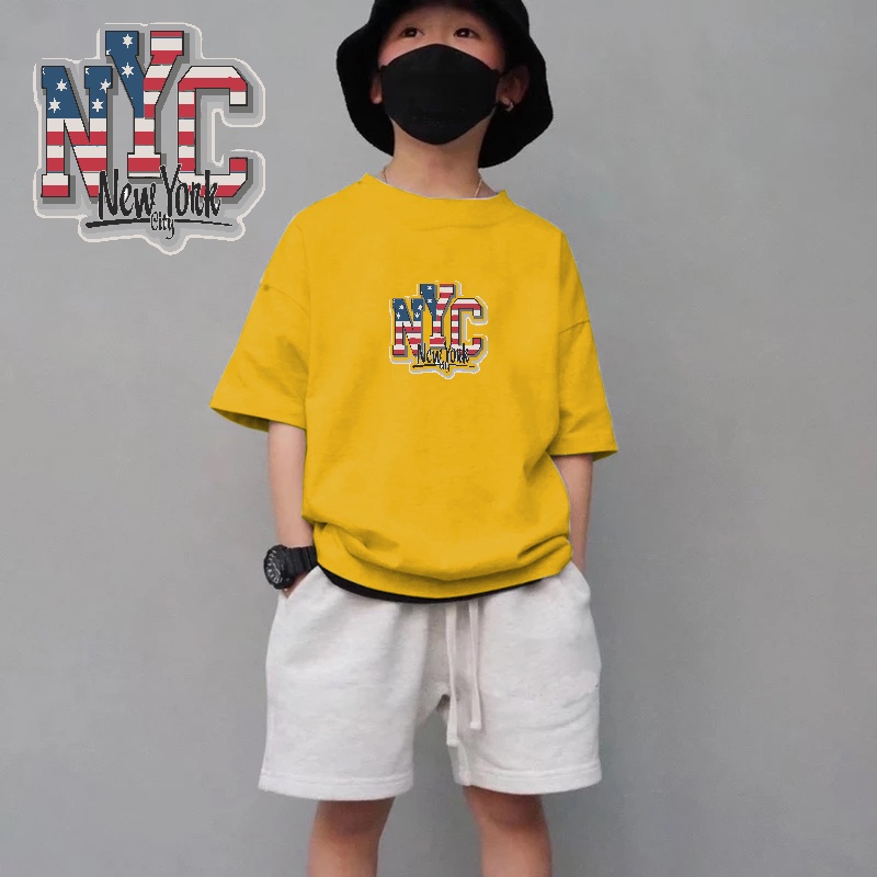 Kaos anak Newyork Kaos anak Unisex usia 1-8 tahun