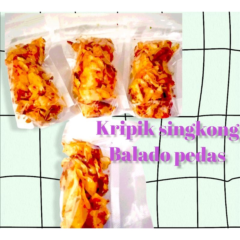 

KERIPIK SINGKONG BALADO PEDAS