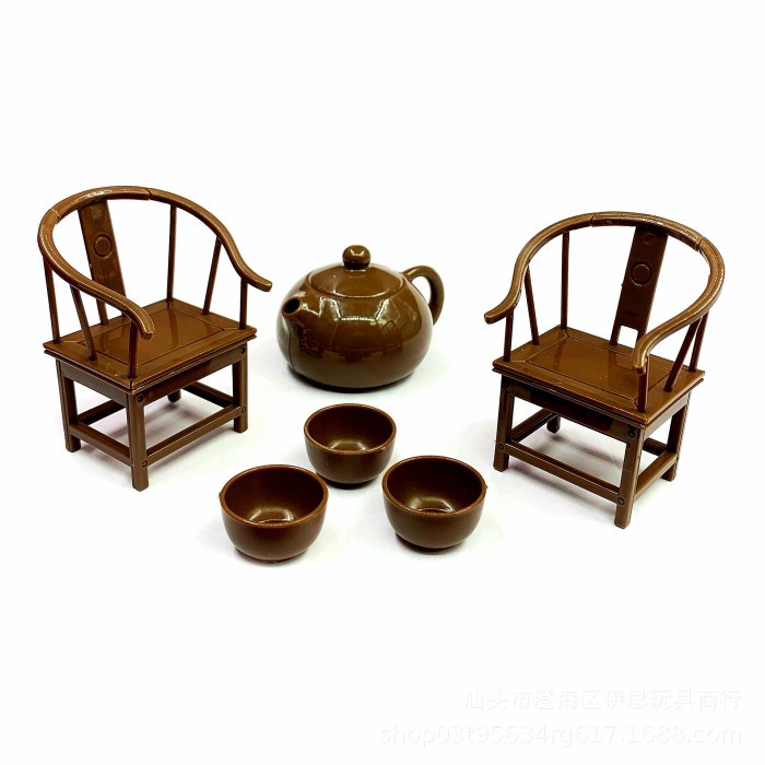 Pajangan Set Bangku Tea Set Murah Dekorasi Miniatur Resto Oriental Harga Grosir Termurah