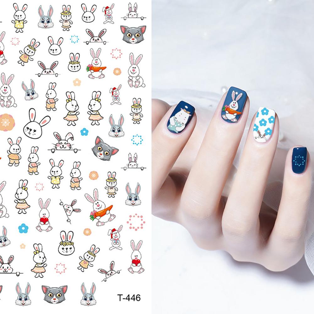 Mxbeauty Stiker Kuku Anak Tahan Air DIY Koala Panda Self Adhesive Nail Art Dekorasi
