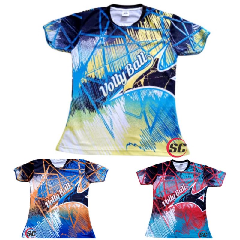 COD baju jersey voli volly cewe full printing / baju kaos voli cewe full printing terbaru