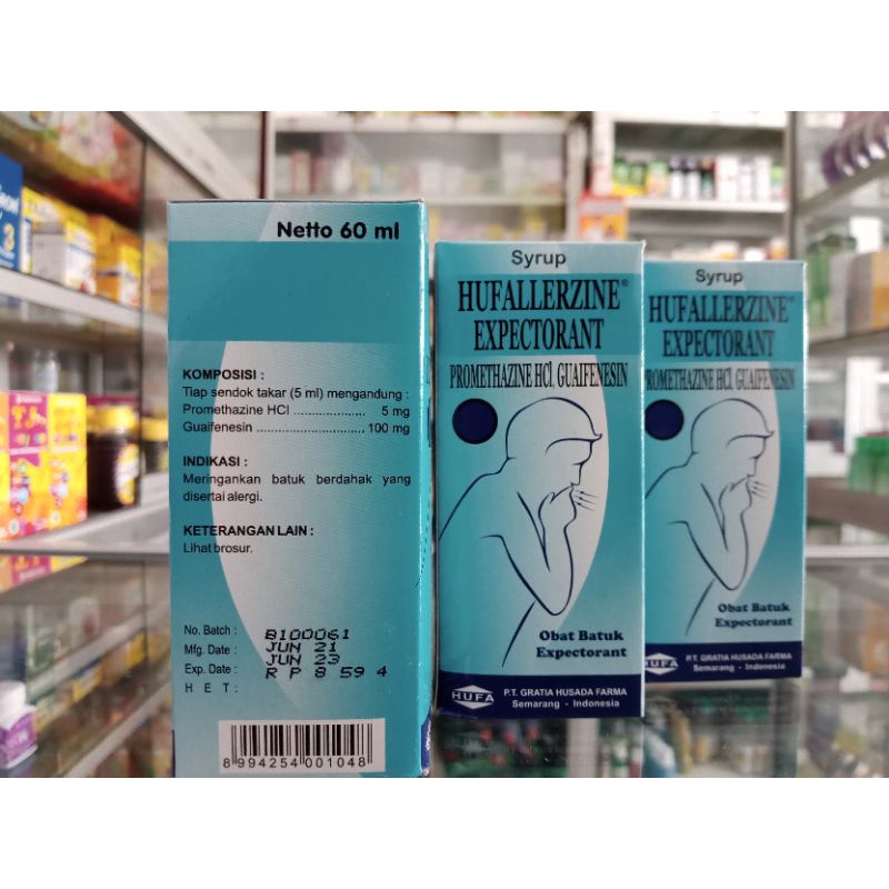 HUFALLERZINE EXPECTORANT SIRUP 60 ml | Obat Batuk Expectorant