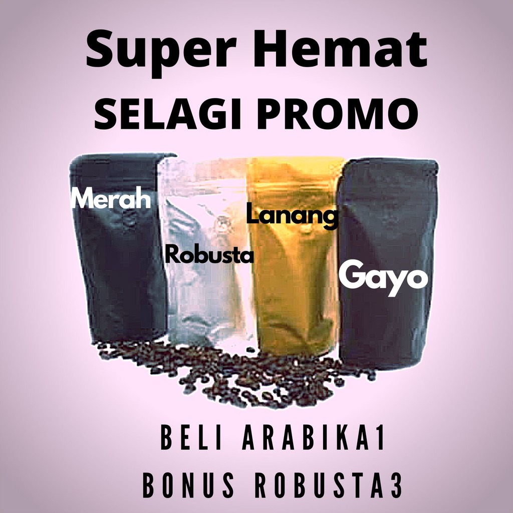 

GOLD COFFEE Kopi Sangrai/Roast Bean/Super Hemat 1 Arabika 3 Robusta.