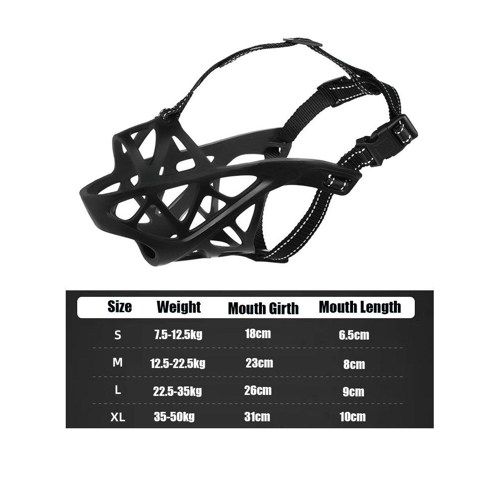 Suyo Muzzle / Brongsong Penutup Mulut Anjing Peliharaan Adjustable Breathable Motif Kotak-Kotak