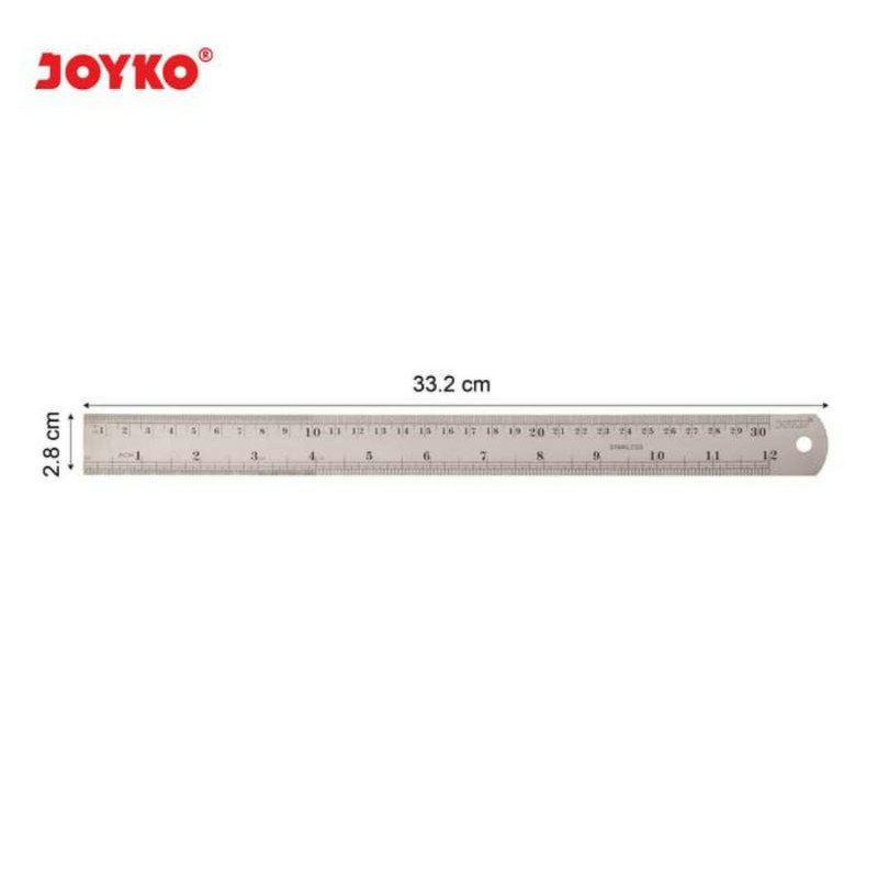 

Penggaris Besi / Mistar Stainless Steel Joyko 30 cm