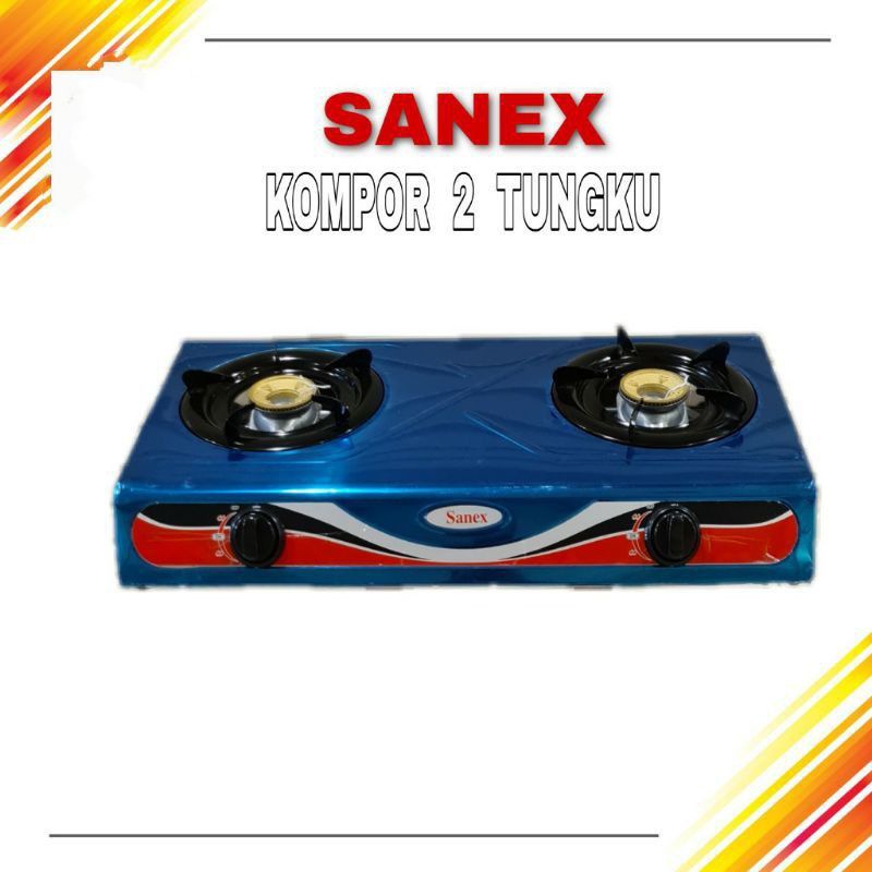 Sanex , OMICKO  ,  Kompor  , Kompor Gas 2 Tungku +  SELANG WINN GAS