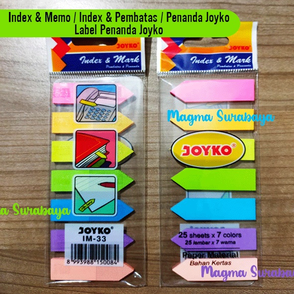 

Joyko Index & Mark IM-33 Memo Tempel Label Bentuk Panah Pembatas Buku IM-33