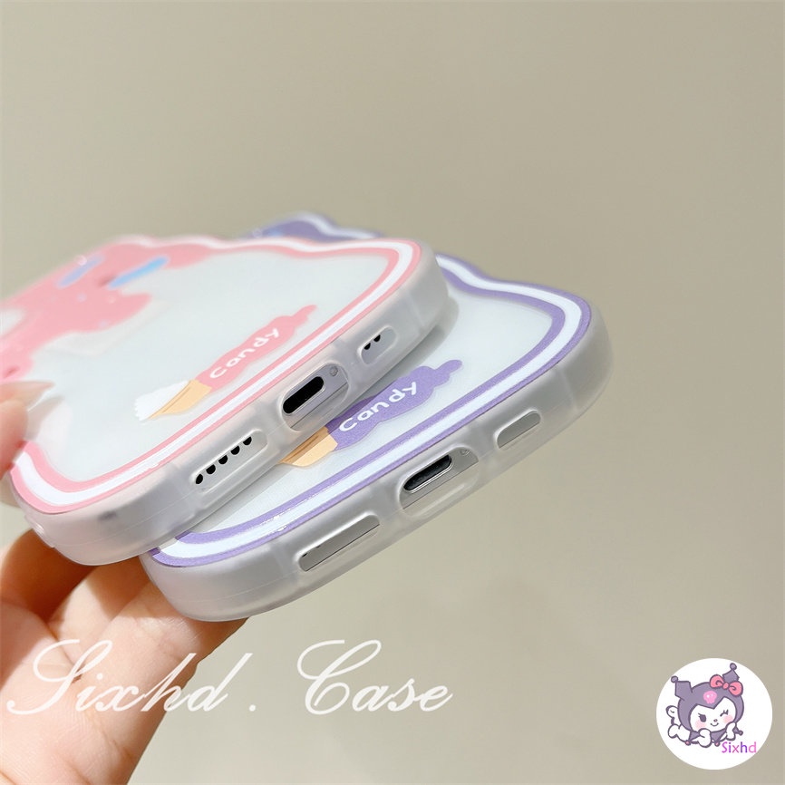 Compatible For iPhone 14 13 12 11 Pro Max SE2020 X XR Xs Max 7 8 6 6s Plus Case Colorful ice cream Wavy Edge Lens Protection Phone Case Soft Cover