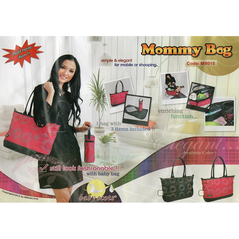 Baby Scots Platinum Tas Perlengkapan Bayi Fashionable Motif Sirkuler -  MB015